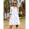 Zeagoo Summer Dresses for Women 2026 V Neck Ruffle Sleeve Casual Shift Dress Hawaiian Sundress Beach Vacation Clothes(Yellow Silhouette Flowers)