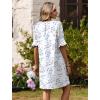 Zeagoo Summer Dresses for Women 2026 V Neck Ruffle Sleeve Casual Shift Dress Hawaiian Sundress Beach Vacation Clothes(Yellow Silhouette Flowers)