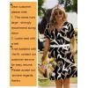 Zeagoo Summer Dresses for Women Short Sleeve Shift Dress V Neck Casual Mini Beach Vacation Boho Sundress with Pockets(Abstract Brush)