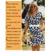 Zeagoo Summer Dresses for Women Short Sleeve Shift Dress V Neck Casual Mini Beach Vacation Boho Sundress with Pockets(A-navy Floral)