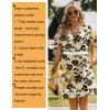 Zeagoo Summer Dresses for Women Short Sleeve Shift Dress V Neck Casual Mini Beach Vacation Boho Sundress with Pockets(Beige Floral)