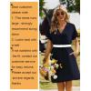 Zeagoo Summer Dresses for Women Short Sleeve Shift Dress V Neck Casual Mini Beach Vacation Boho Sundress with Pockets(Solid Black)