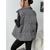 Zeagoo Women Puffer Vest Lightweight Stand Collar Sleeveless Winter Warm Zip Up Padded Outerwear Jackets with Pockets S-XXL(Black White Plaid)
