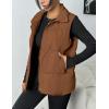Zeagoo Women Puffer Vest Lightweight Stand Collar Sleeveless Winter Warm Zip Up Padded Outerwear Jackets with Pockets S-XXL(Brown)
