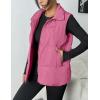 Zeagoo Women Puffer Vest Lightweight Stand Collar Sleeveless Winter Warm Zip Up Padded Outerwear Jackets with Pockets S-XXL(Hot Pink)