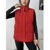 Zeagoo Women Puffer Vest Lightweight Stand Collar Sleeveless Winter Warm Zip Up Padded Outerwear Jackets with Pockets S-XXL(Red)