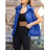 Zeagoo Women Puffer Vest Lightweight Stand Collar Sleeveless Winter Warm Zip Up Padded Outerwear Jackets with Pockets S-XXL(Sky Blue)
