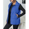 Zeagoo Women Puffer Vest Lightweight Stand Collar Sleeveless Winter Warm Zip Up Padded Outerwear Jackets with Pockets S-XXL(Sky Blue)