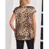 Zeagoo Women Silk Satin Tops Cap Short Sleeve Blouse V Neck Shirts Business Casual Outfits S-2XL(An550)