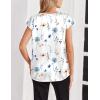 Zeagoo Women Silk Satin Tops Cap Short Sleeve Blouse V Neck Shirts Business Casual Outfits S-2XL(Bf290)