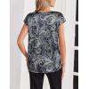 Zeagoo Women Silk Satin Tops Cap Short Sleeve Blouse V Neck Shirts Business Casual Outfits S-2XL(Mz473)