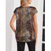 Zeagoo Women Silk Satin Tops Cap Short Sleeve Blouse V Neck Shirts Business Casual Outfits S-2XL(Mz721)