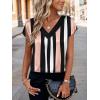 Zeagoo Women Silk Satin Tops Cap Short Sleeve Blouse V Neck Shirts Business Casual Outfits S-2XL(Tz291)