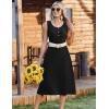 Zeagoo Women Summer Midi Dress 2026 Sleeveless Casual Beach Sundress Button Down Loose Spring Tank Dresses with Pockets(Black)