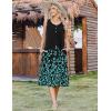 Zeagoo Women Summer Midi Dress 2026 Sleeveless Casual Beach Sundress Button Down Loose Spring Tank Dresses with Pockets(Black Green)