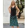 Zeagoo Women Summer Midi Dress 2026 Sleeveless Casual Beach Sundress Button Down Loose Spring Tank Dresses with Pockets(Black Green)