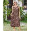 Zeagoo Women Summer Midi Dress 2026 Sleeveless Casual Beach Sundress Button Down Loose Spring Tank Dresses with Pockets(Coffee)