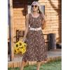 Zeagoo Women Summer Midi Dress 2026 Sleeveless Casual Beach Sundress Button Down Loose Spring Tank Dresses with Pockets(Coffee)