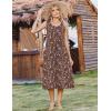 Zeagoo Women Summer Midi Dress 2026 Sleeveless Casual Beach Sundress Button Down Loose Spring Tank Dresses with Pockets(Coffee)