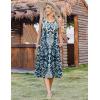 Zeagoo Women Summer Midi Dress 2026 Sleeveless Casual Beach Sundress Button Down Loose Spring Tank Dresses with Pockets(Ethnic Navy Blue)