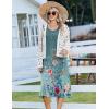 Zeagoo Women Summer Midi Dress 2026 Sleeveless Casual Beach Sundress Button Down Loose Spring Tank Dresses with Pockets(Floral Gray Green)