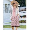 Zeagoo Women Summer Midi Dress 2026 Sleeveless Casual Beach Sundress Button Down Loose Spring Tank Dresses with Pockets(Floral Pink)