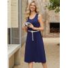 Zeagoo Women Summer Midi Dress 2026 Sleeveless Casual Beach Sundress Button Down Loose Spring Tank Dresses with Pockets(Navy)
