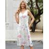 Zeagoo Women Summer Midi Dress 2026 Sleeveless Casual Beach Sundress Button Down Loose Spring Tank Dresses with Pockets(Pink Flowers)