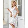 Zeagoo Women Summer Midi Dress 2026 Sleeveless Casual Beach Sundress Button Down Loose Spring Tank Dresses with Pockets(Pink Flowers)