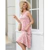 Zeagoo Women Summer Midi Dress 2026 Sleeveless Casual Beach Sundress Button Down Loose Spring Tank Dresses with Pockets(Pink White)