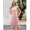 Zeagoo Women Summer Midi Dress 2026 Sleeveless Casual Beach Sundress Button Down Loose Spring Tank Dresses with Pockets(Pink White)
