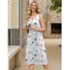 Zeagoo Women Summer Midi Dress 2026 Sleeveless Casual Beach Sundress Button Down Loose Spring Tank Dresses with Pockets(White Blue)