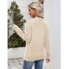 Zeagoo Women’s 2026 Fall V Neck Sweater Casual Long Sleeve Lightweight Ribbed Knit Pullover Sweaters Dressy Casual Tops(Apricot)