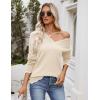 Zeagoo Women’s 2026 Fall V Neck Sweater Casual Long Sleeve Lightweight Ribbed Knit Pullover Sweaters Dressy Casual Tops(Apricot)