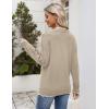 Zeagoo Women’s 2026 Fall V Neck Sweater Casual Long Sleeve Lightweight Ribbed Knit Pullover Sweaters Dressy Casual Tops(Beige)
