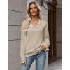 Zeagoo Women’s 2026 Fall V Neck Sweater Casual Long Sleeve Lightweight Ribbed Knit Pullover Sweaters Dressy Casual Tops(Beige)