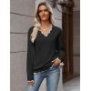Zeagoo Women’s 2026 Fall V Neck Sweater Casual Long Sleeve Lightweight Ribbed Knit Pullover Sweaters Dressy Casual Tops(Black)