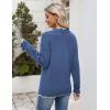 Zeagoo Women’s 2026 Fall V Neck Sweater Casual Long Sleeve Lightweight Ribbed Knit Pullover Sweaters Dressy Casual Tops(Blue)