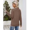 Zeagoo Women’s 2026 Fall V Neck Sweater Casual Long Sleeve Lightweight Ribbed Knit Pullover Sweaters Dressy Casual Tops(Brown)