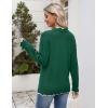 Zeagoo Women’s 2026 Fall V Neck Sweater Casual Long Sleeve Lightweight Ribbed Knit Pullover Sweaters Dressy Casual Tops(Dark Green)