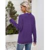 Zeagoo Women’s 2026 Fall V Neck Sweater Casual Long Sleeve Lightweight Ribbed Knit Pullover Sweaters Dressy Casual Tops(Purple)