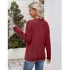 Zeagoo Women’s 2026 Fall V Neck Sweater Casual Long Sleeve Lightweight Ribbed Knit Pullover Sweaters Dressy Casual Tops(Wine Red)