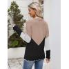 Zeagoo Women’s 2026 Fall V Neck Sweater Casual Long Sleeve Lightweight Ribbed Knit Pullover Sweaters Dressy Casual Tops(Y- Khaki & Black)