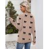 Zeagoo Women’s 2026 Fall V Neck Sweater Casual Long Sleeve Lightweight Ribbed Knit Pullover Sweaters Dressy Casual Tops(Z – Bow Khaki)