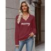 Zeagoo Women’s 2026 Fall V Neck Sweater Casual Long Sleeve Lightweight Ribbed Knit Pullover Sweaters Dressy Casual Tops(Z – Merry)