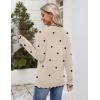 Zeagoo Women’s 2026 Fall V Neck Sweater Casual Long Sleeve Lightweight Ribbed Knit Pullover Sweaters Dressy Casual Tops(Z – Polka Dot)