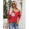 Zeagoo Women’s 2026 Fall V Neck Sweater Casual Long Sleeve Lightweight Ribbed Knit Pullover Sweaters Dressy Casual Tops(Z – Snowflakes)