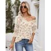 Zeagoo Women’s 2026 Fall V Neck Sweater Casual Long Sleeve Lightweight Ribbed Knit Pullover Sweaters Dressy Casual Tops(Z- Leopard Print)