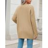 Zeagoo Womens 2026 Long Sleeve Chunky Cable Knit Fall Cardigans Sweaters Button Down Open Front Outerwear with Pockets(Beige)