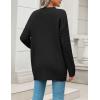 Zeagoo Womens 2026 Long Sleeve Chunky Cable Knit Fall Cardigans Sweaters Button Down Open Front Outerwear with Pockets(Black)